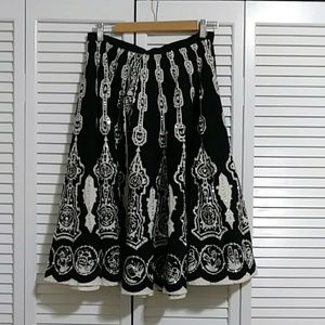 Black sequined retro circle skirt